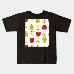 Funny hand-drawn apple and pear pattern Kids T-Shirt